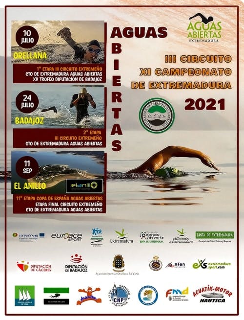 Cartel de XI Cto de Extremadura Aguas Abiertas 2021