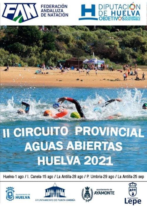 Cartel de II Circuito Natación Aguas Abiertas Huelva 2021