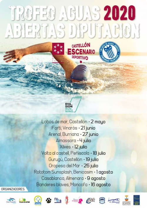 Cartel de IV Trofeo de Aguas Abiertas Diputación de Castellón 2020