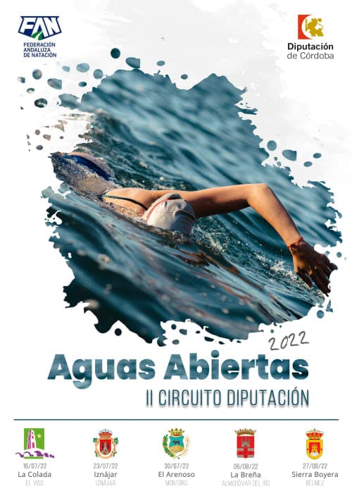 Cartel de II Circuito Diputación Aguas Abiertas Córdoba 2022