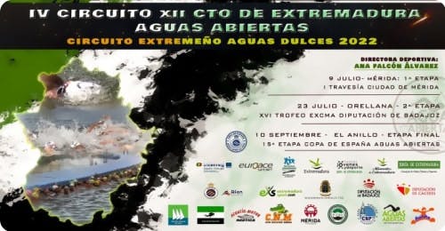 Cartel de XII Cto de Extremadura Aguas Abiertas 2022