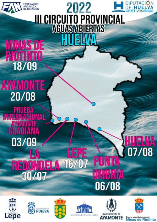 Cartel de III Circuito Provincial Aguas Abiertas Huelva 2022