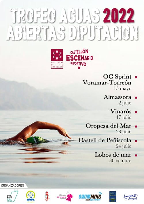 Cartel de V Trofeo Aguas Abiertas Diputación de Castellón 2022