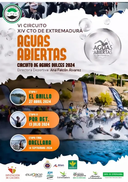 Cartel de XIV Cto de Extremadura Aguas Abiertas 2024