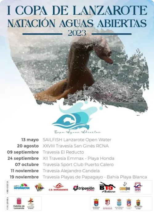 Cartel de I Copa de Lanzarote Natación Aguas Abiertas 2023