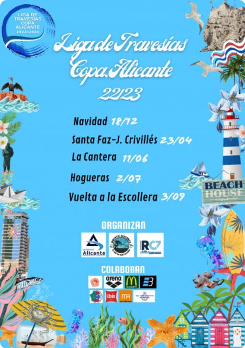 Cartel de Liga de Travesías "Copa Alicante 22/23"