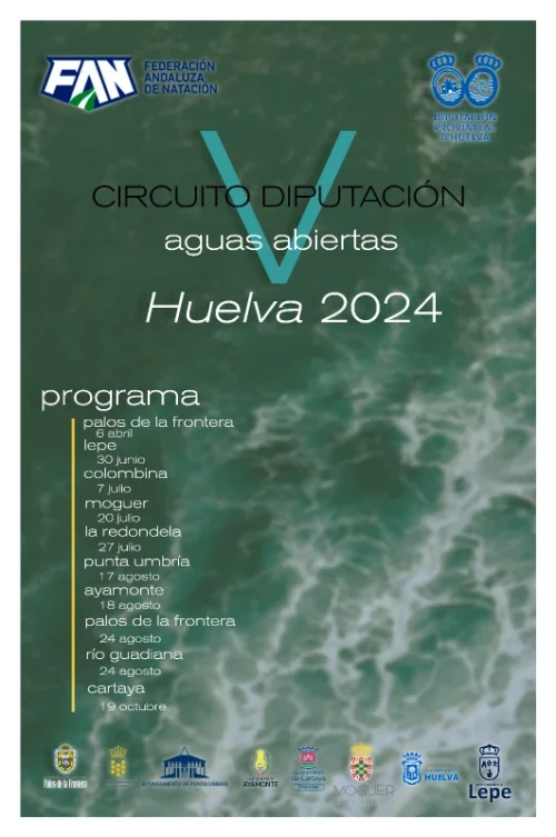 Cartel de V Circuito Provincial Aguas Abiertas Huelva 2024