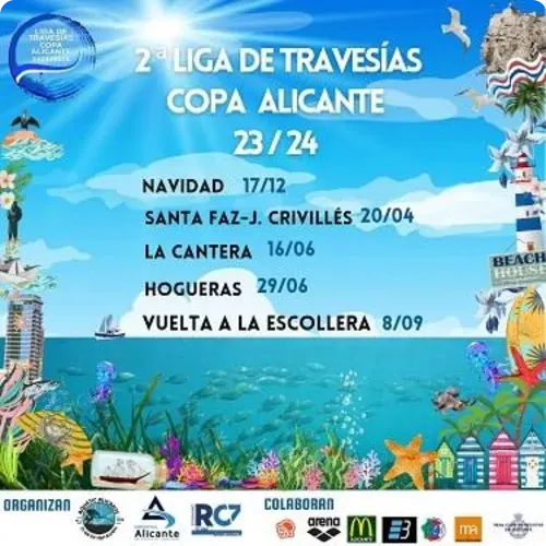 Cartel de Liga de Travesías "Copa Alicante 23/24"