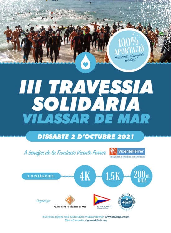 Cartel de la III Travesía Solidaria Vilassar de Mar