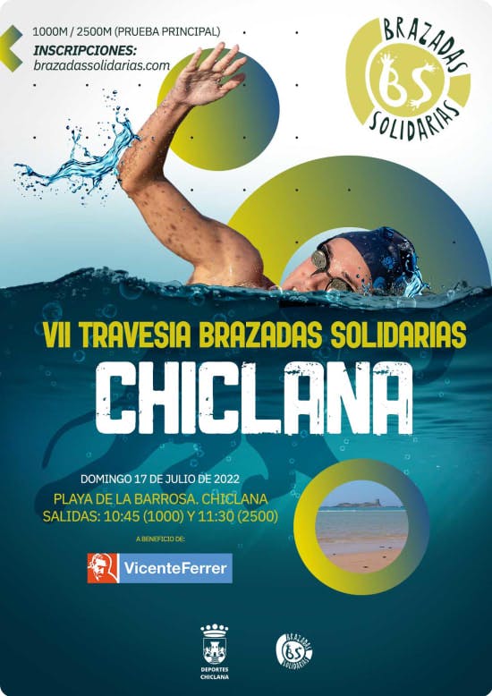 Cartel de la Brazadas Solidarias Chiclana