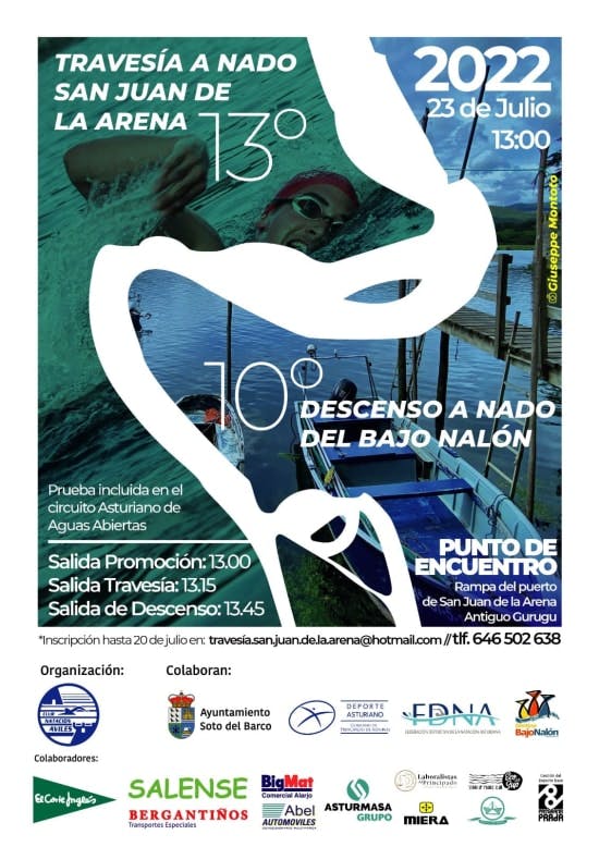 Cartel de la 13ª San Juan de la Arena + 10ª Descenso Río Nalón