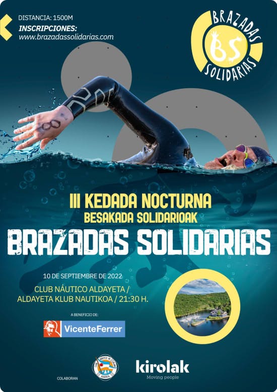 Cartel de la III Kedada Nocturna Brazadas Solidarias