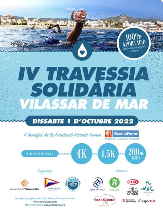 Cartel de la Travesía Solidaria Vilassar de Mar