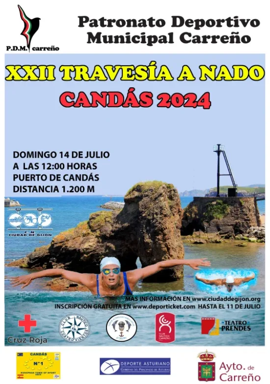 Cartel de la XXII Travesía a Nado de Candás