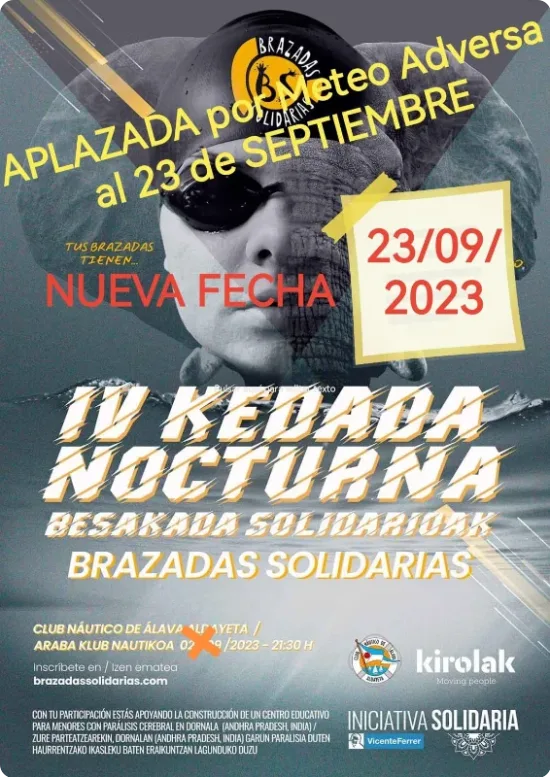 Cartel de la IV Kedada Nocturna Brazadas Solidarias