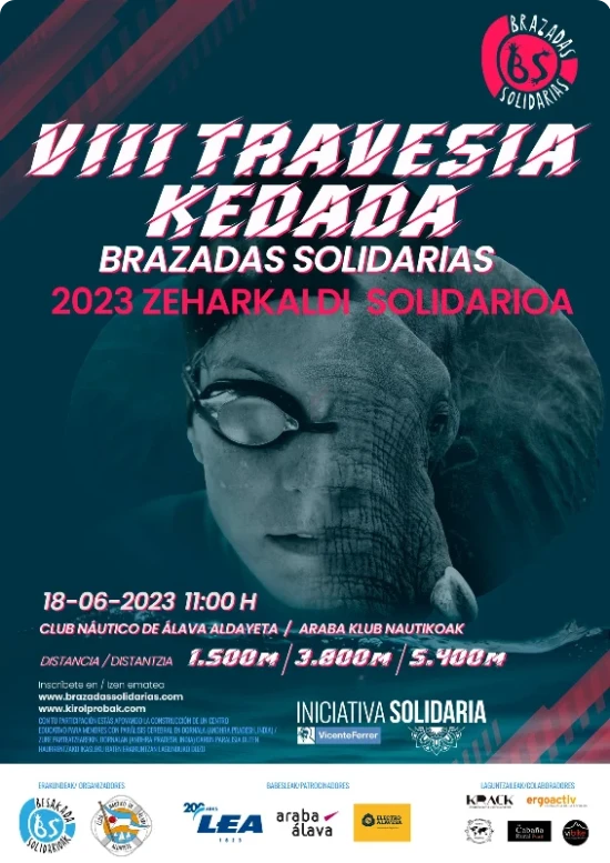 Cartel de la VIII Kedada Brazadas Solidarias