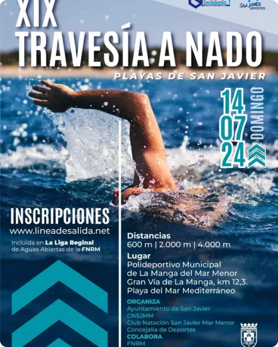 Cartel de la XIX Travesía Playas de San Javier