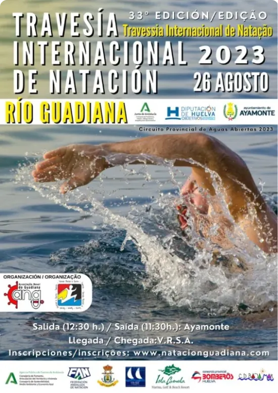 Cartel de la 33 Travesía Internacional Río Guadiana