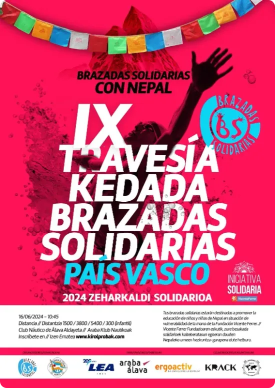 Cartel de la IX Kedada Brazadas Solidarias
