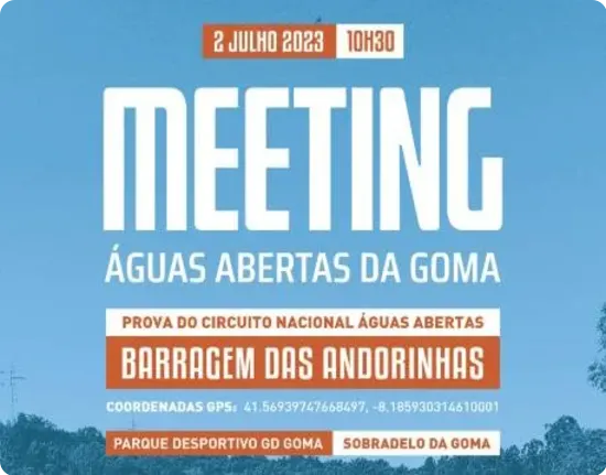 Cartel de la III Meeting Águas Abertas da Goma