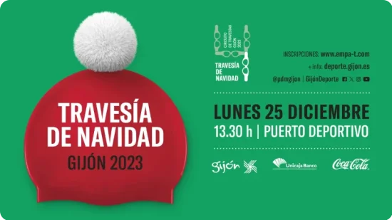 Cartel de la Travesía a Nado de Navidad Gijón