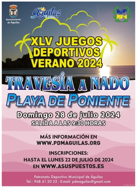 Cartel de la Playa de Poniente Águilas